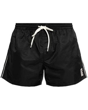 Balmain Pantalones Cortos Con Parche Del Logo - Negro