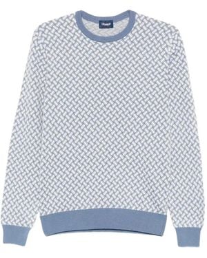 Drumohr Razor Blade Crew-Neck Jumper - Blue