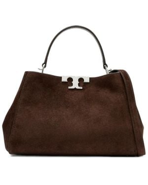 Tory Burch Medium Eleanor Suede Satchel - Marrone