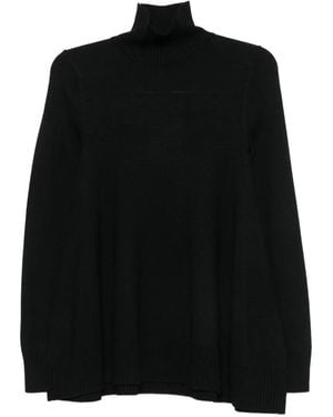 TOTEME Gerippter Rollkragenpullover - Schwarz