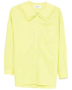 Enfold T-Shirt mit Rüschenkragen - Gelb