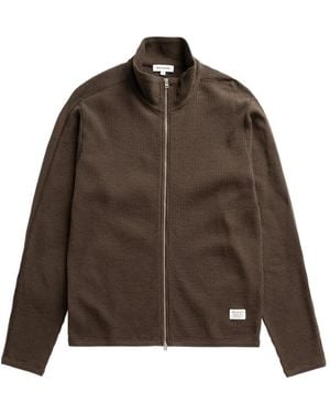 Norse Projects Gerippter Teno Cardigan - Braun
