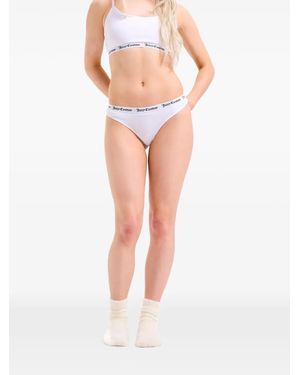Juicy Couture Tanga Con Logo En La Cinturilla - Blanco