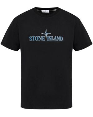 Stone Island コンパスプリント Tシャツ - ブラック