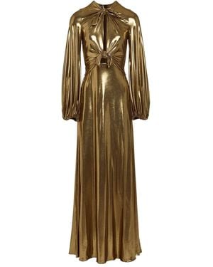 Giambattista Valli Bow-Detail Maxi Dress - Metallic
