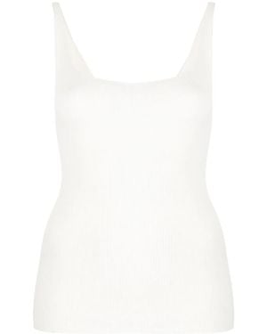 Fabiana Filippi Ribbed-Knit Tank Top - White
