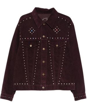 Needles Embellished Corduroy Jacket - Purple