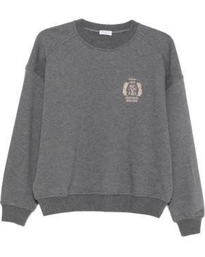 Brunello Cucinelli Pullover Mit Logo-Stickerei - Grau