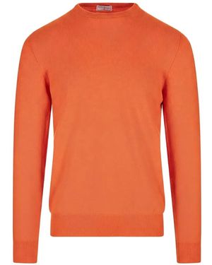Fedeli Ribbed-Hem Sweater - Orange