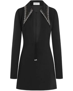 16Arlington Imre Embellished Collared Mini Dress - Black