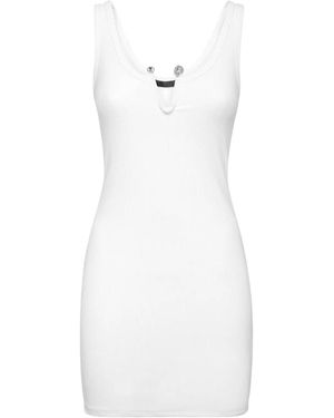 Philipp Plein Pierced Mini Dress - White