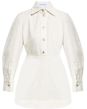 Givenchy Button-Fastening Mini Dress - White