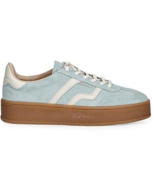 GANT Suede Platform Trainers - White