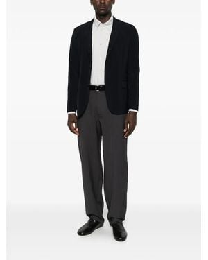 Emporio Armani Elasticated-Waist Trousers - Black