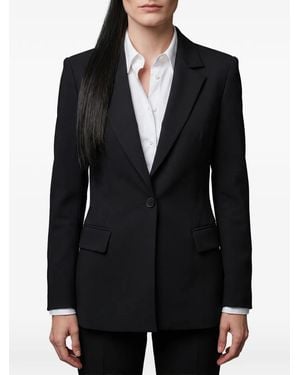 SUTTON NEW YORK Single-Breasted Buttoned Blazer - Black