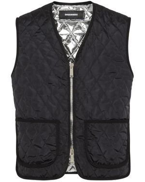 DSquared² Urban Quilted Gilet - Black