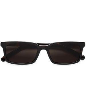 Retrosuperfuture Lunettes 5 Rectangle-Frame Sunglasses - Black