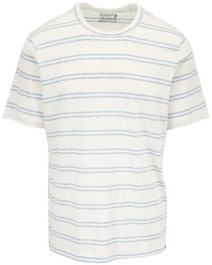 Faherty Striped Short-Sleeve T-Shirt - White