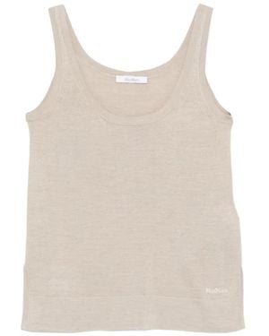 Max Mara Scoop-Neck Tank Top - Natural