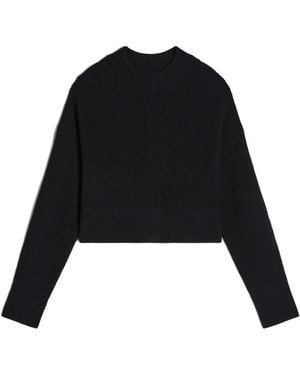Woolrich Ribbed-Knit Crew-Neck Jumper - Black