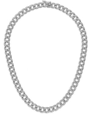 Leo Pizzo Groumette ダイヤモンド ネックレス 18kホワイトゴールド - メタリック