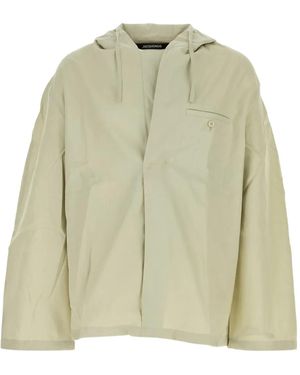 Jacquemus Logo Hooded Jacket - Natural