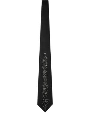 Versace Embellishment Tie - White