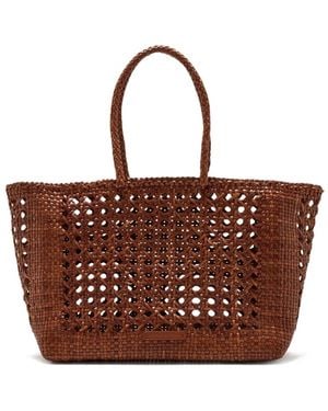 Loeffler Randall Klara Leather Woven Tote Bag - Brown