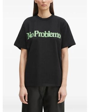 No Problemo Embroidered T-Shirt - Black