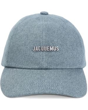 Jacquemus Gadjo Logo-Plaque Denim Cap - Blue