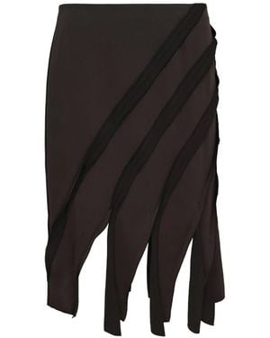 Club21 Collection Daisy Panelled Midi Skirt - Black