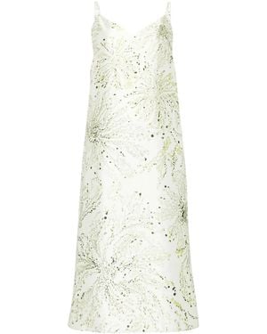 Saiid Kobeisy Printed Mikado Dress - White