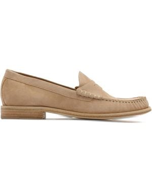 Stuart Weitzman Suede Loafers - Brown