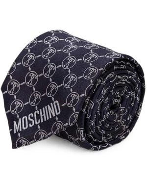 Moschino Pattern Tie - Blue