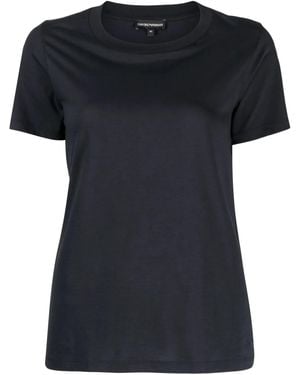 Emporio Armani Logo Cotton T-Shirt - Black