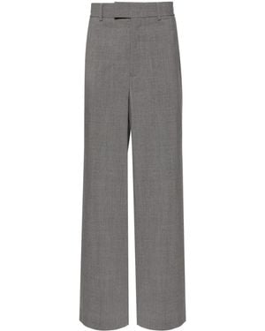 MSGM Pantalones con parche del logo - Gris