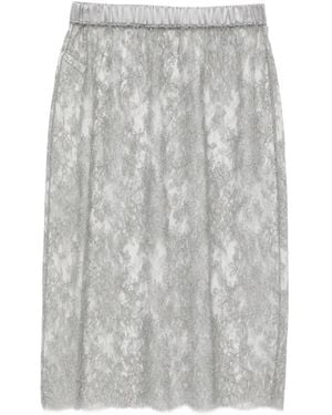 Carine Gilson Lace Skirt - Grey
