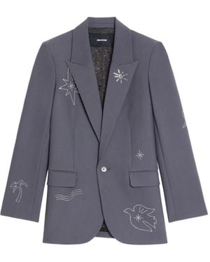 Zadig & Voltaire Embellished Blazer - Gray