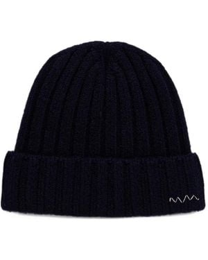 Visvim Bonnet En Maille Côtelée - Blue