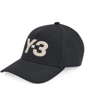 Y-3 Logo-Embroidered Cap - Black
