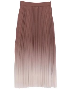 MAISON 123 Ombre-Effect Pleated Midi Skirt - Purple