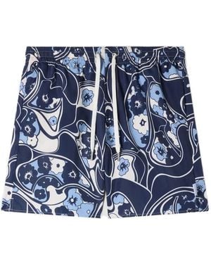 Sandro Floral Swimming Shorts - Blue