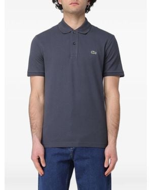 Lacoste L.12.12 Logo-Patch Piqué Polo Shirt - Blue