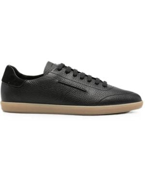 ZEGNA Pebbled-Texture Trainers - Black