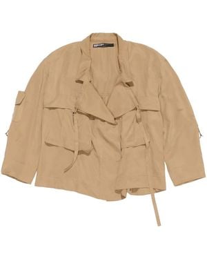 Bimba Y Lola Giacca Doppiopetto Con Design Morbido - Neutro