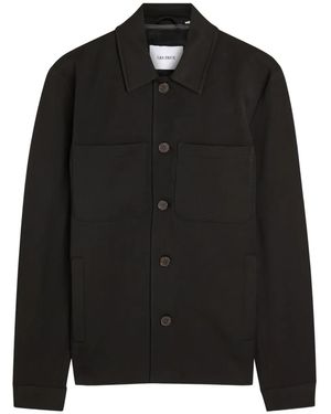 Les Deux Button Patch-Pocket Jacket - Black