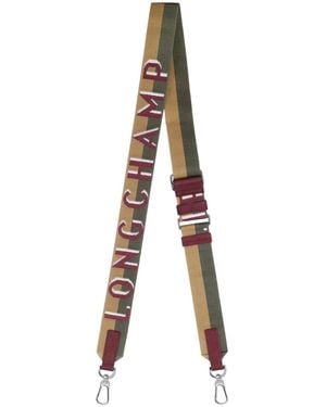 Longchamp Logo-Jacquard Canvas Shoulder Strap - Green
