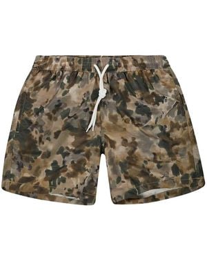 Massimo Alba Badeshorts Mit Camouflage-Print - Grün