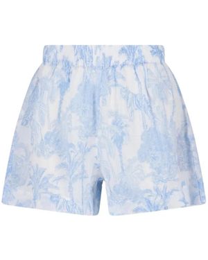MC2 Saint Barth Floral-Pattern Short - Blue
