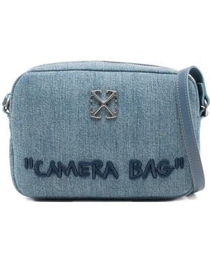 Off-White c/o Virgil Abloh Jitney Camera Logo-Plaque Cross Body Bag - Blue